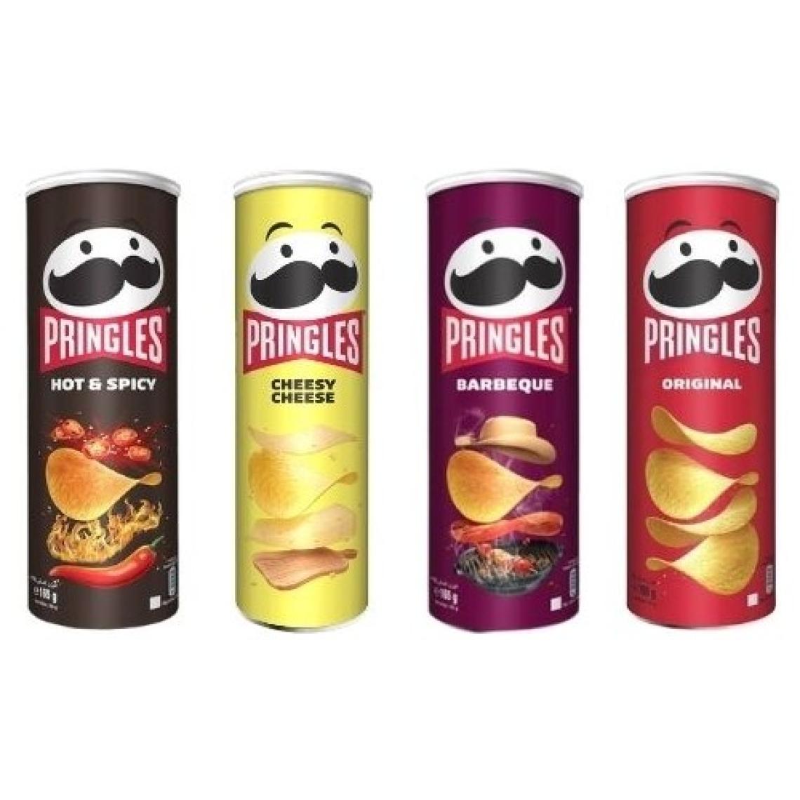 Pringles 4'lü Şölen Paketi 165 gr (Hot & Spicy - Cheesy Cheese - Barbeque - )