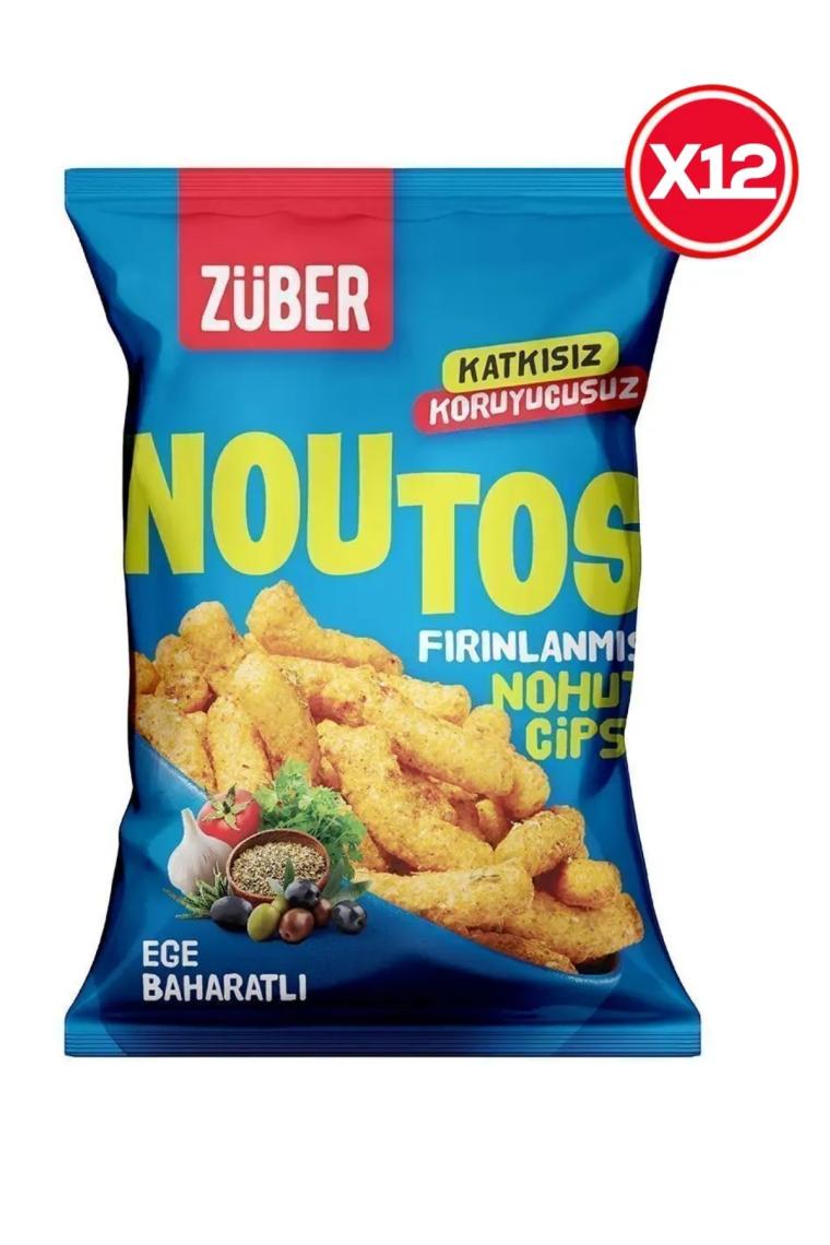 Züber Noutos Fırınlanmış Nohut Cipsi Ege Baharatlı 55g X 12 Paket