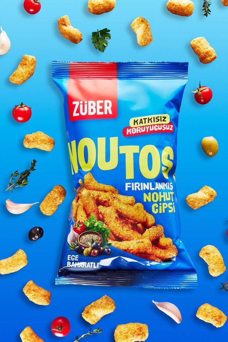 Züber Noutos Fırınlanmış Nohut Cipsi Ege Baharatlı 55g X 12 Paket