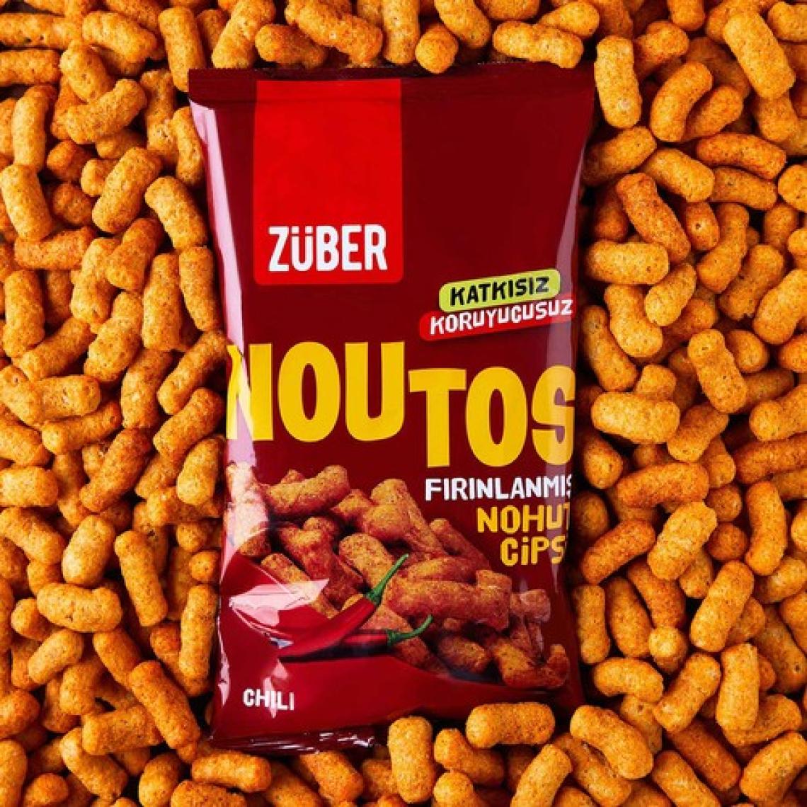 Züber Noutos Fırınlanmış Nohut Cipsi Chili 55g X 12 Paket