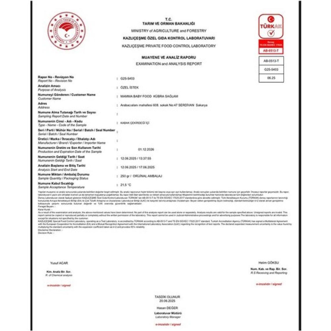 Mamma Emada Kabak Çekirdeği İçi 200 gr