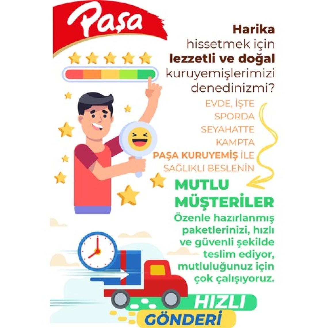Paşa İşlenmiş İç Kabak Çekirdeği 20 gr x 48 Adet (960gr)