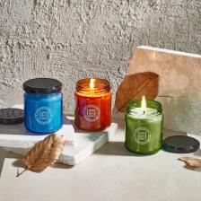 Selka Home Rainbow 3'lü Renkli Cam Tasarım Candle Kokulu Mum