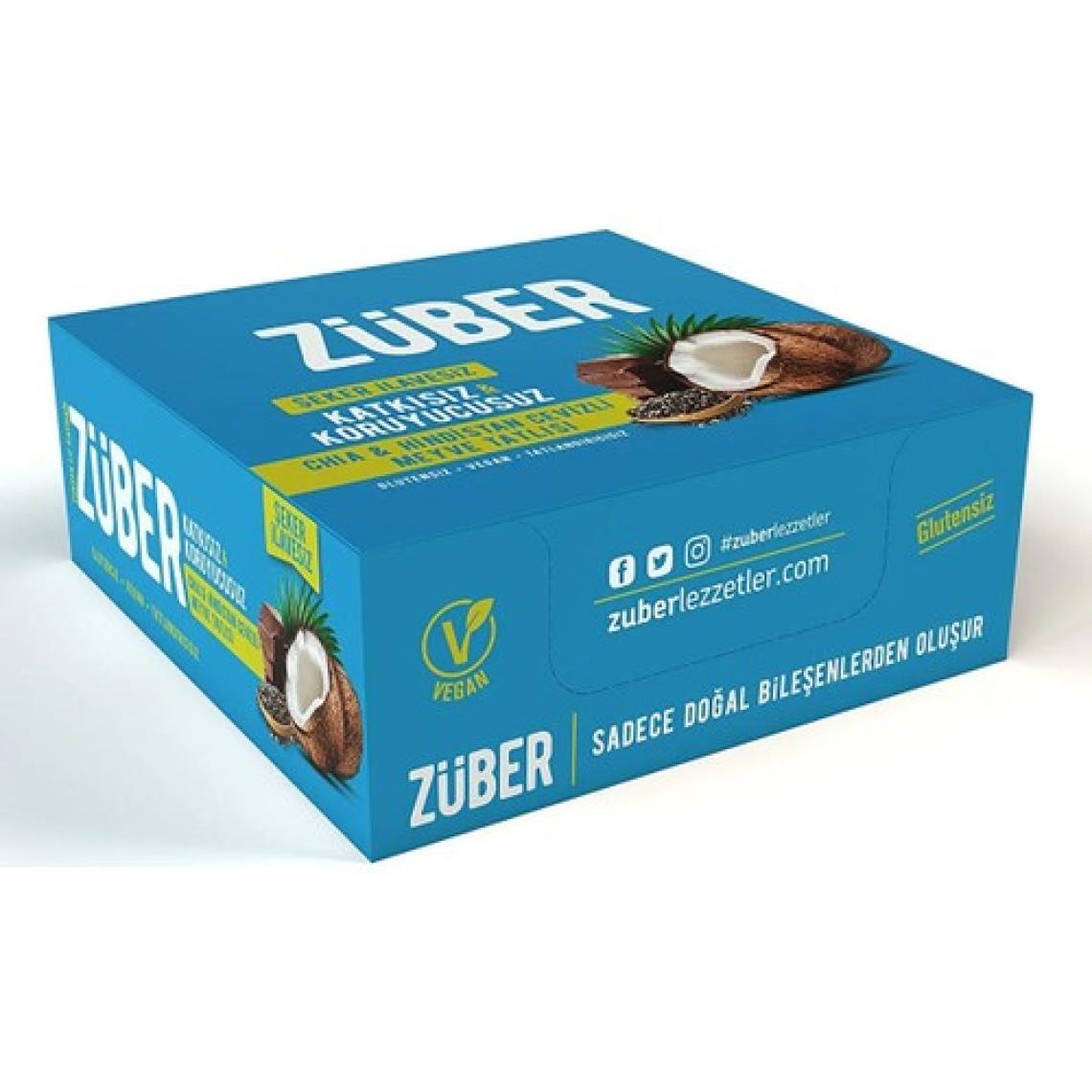 Züber Chia & Hindistan Cevizli Meyveli Bar 12x40 gr