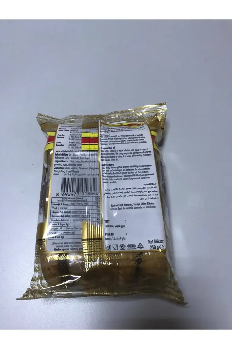 Saffet Abdullah Fındıklı Şekerpare 250 gr
