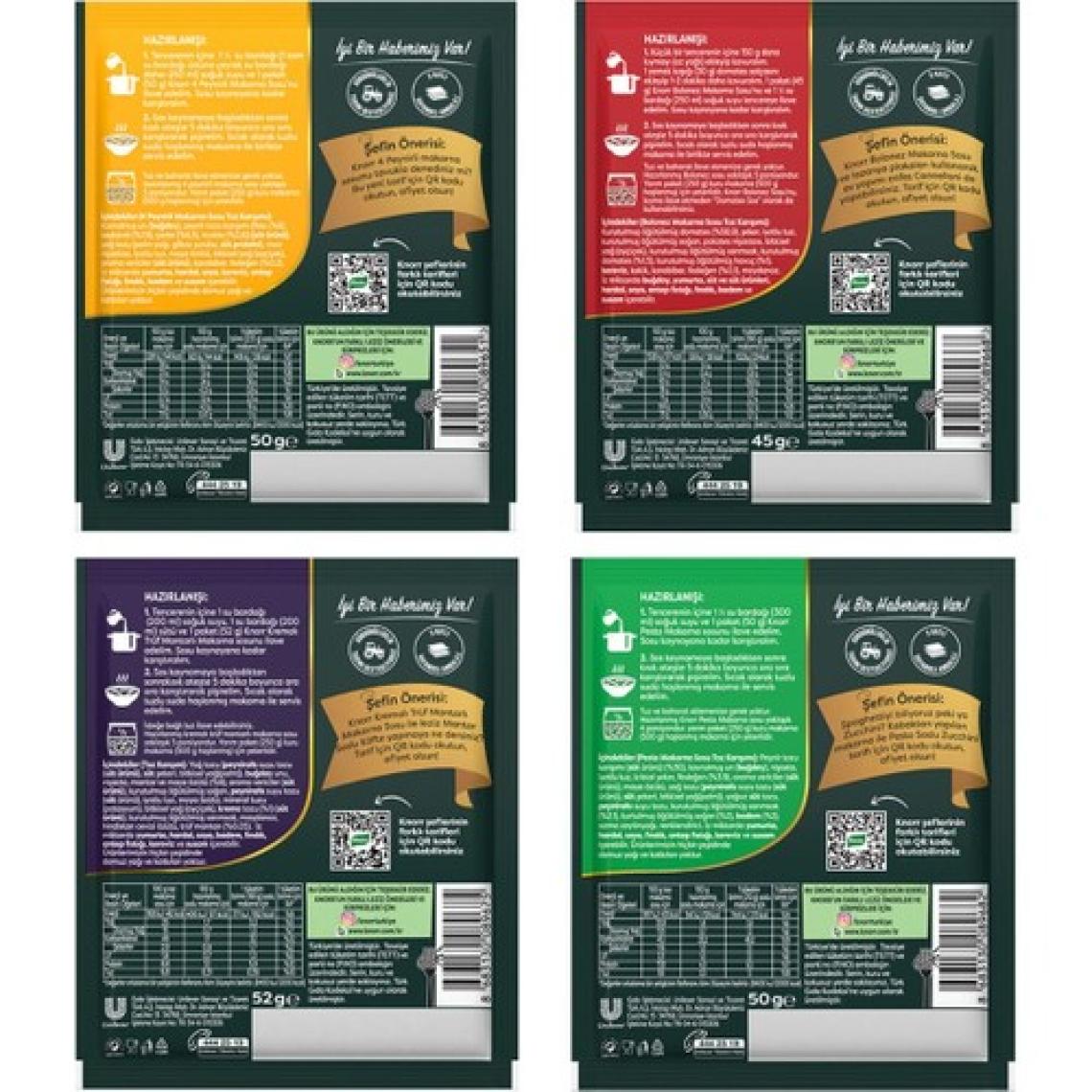 Knorr Makarna Sosu Truf Mantarlı + Pesto + Bolonez + 4 Peynirli