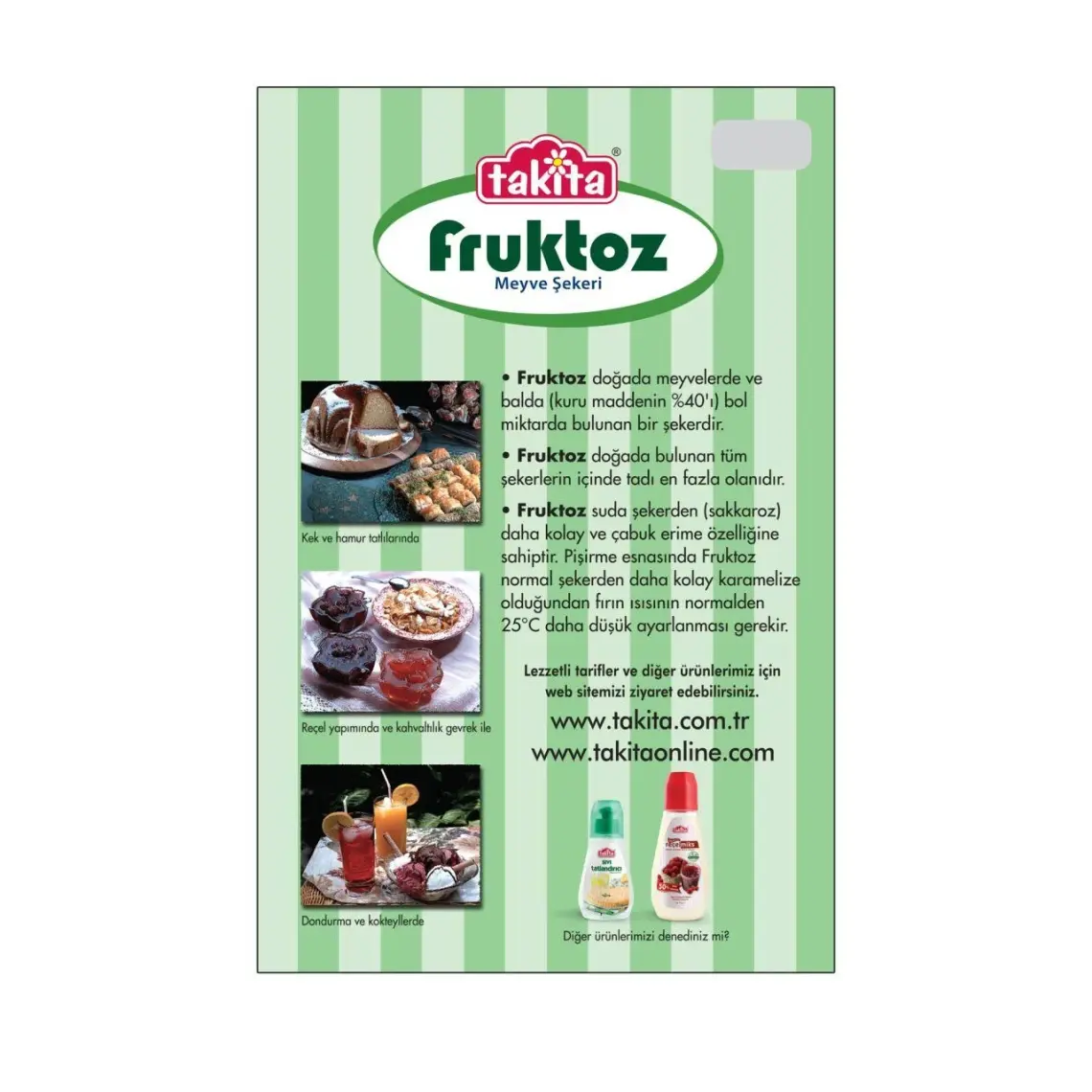 Takita Fruktoz Meyve Şekeri 500 gr