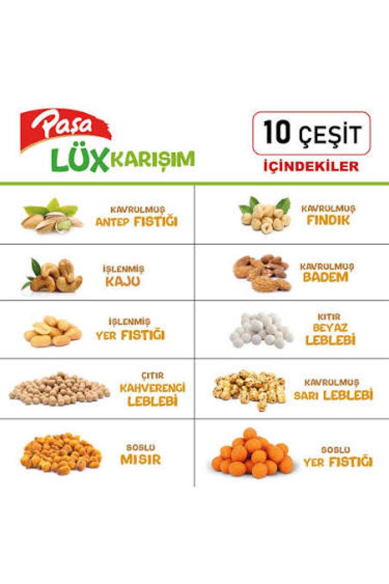Paşa Kuruyemiş Lüx Karışık Kuruyemiş 2,5 kg - (10 Çeşit)