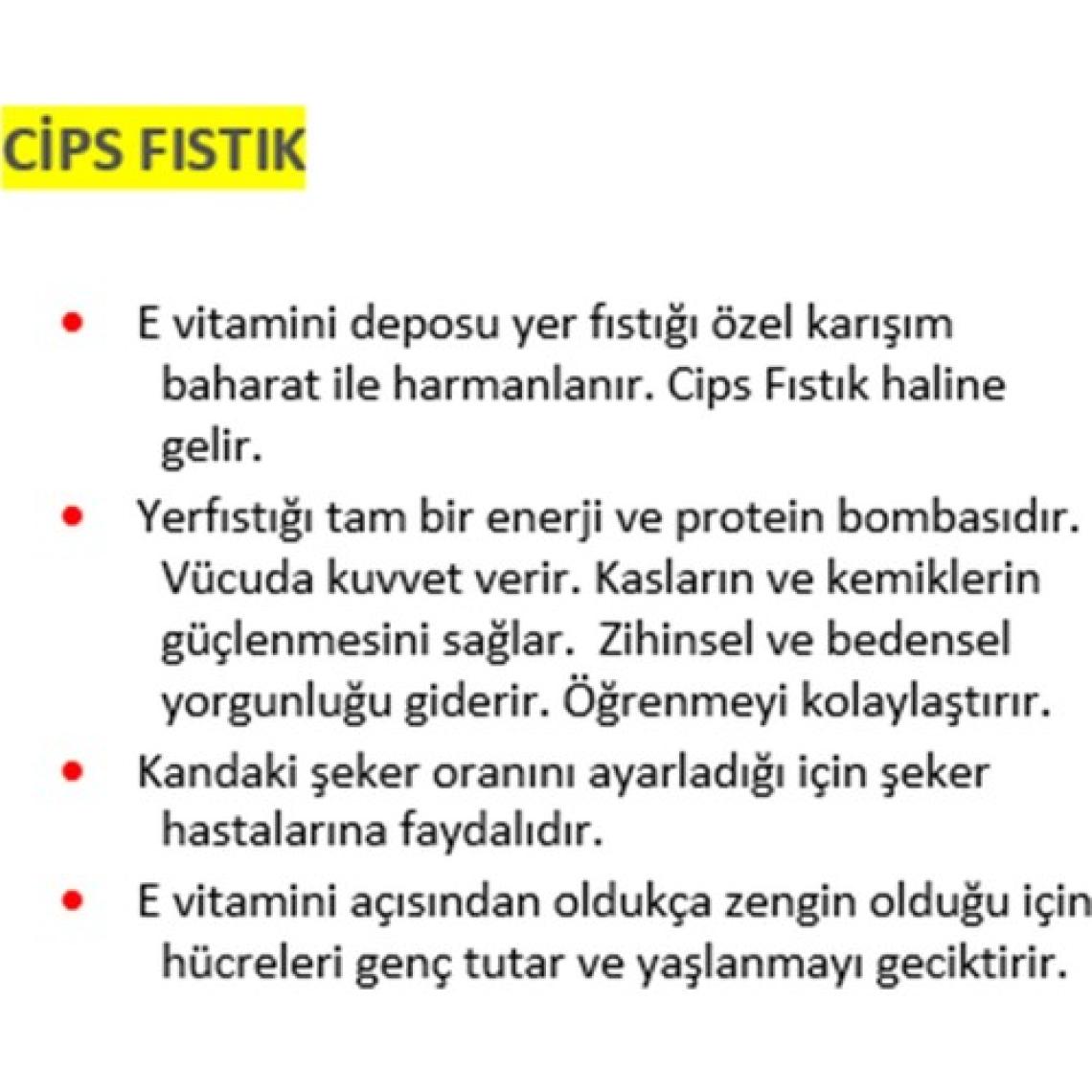 Tuğba Kuruyemiş Cips Fıstık  500 gr