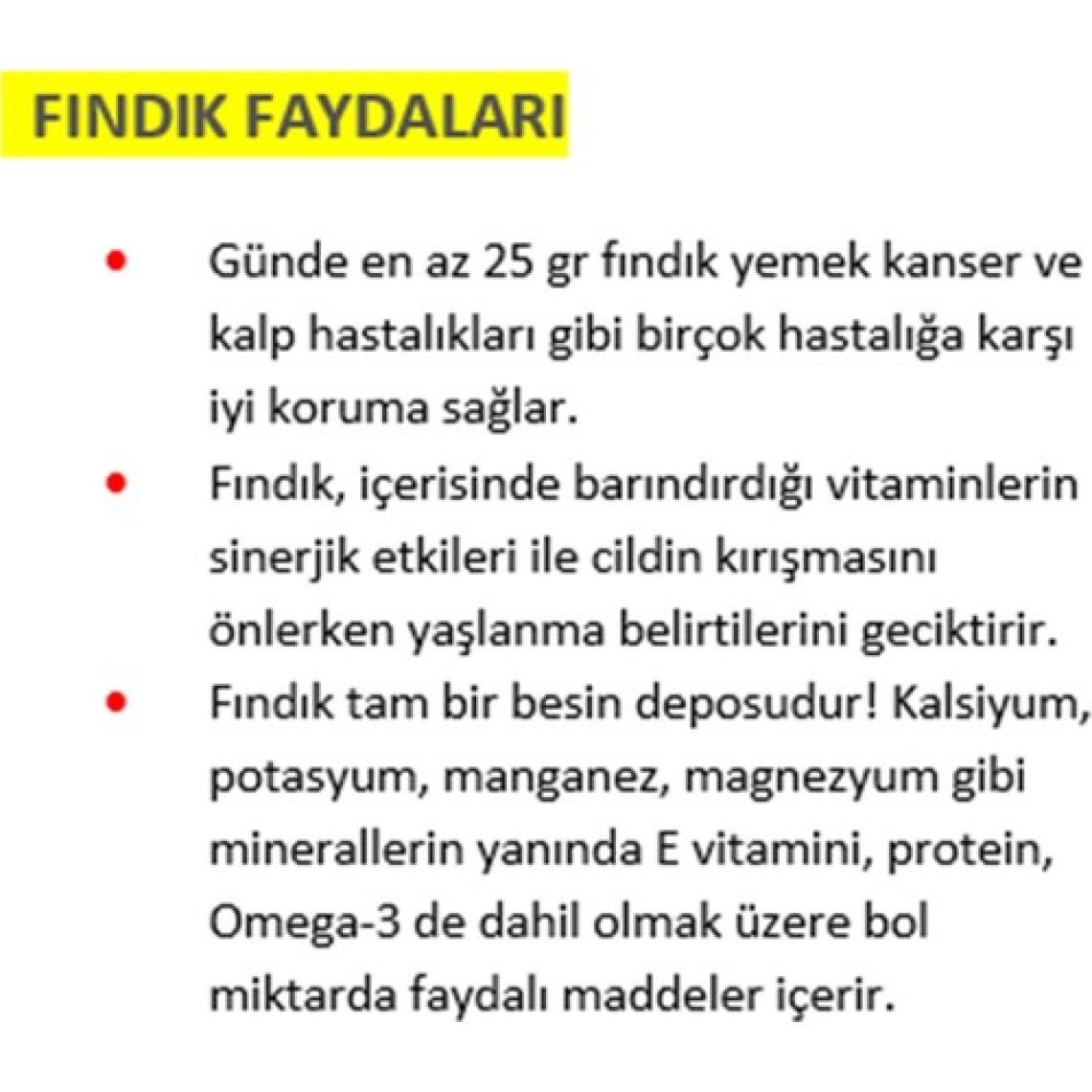 Tuğba Kuruyemiş Tuzsuz Fındık 500 gr