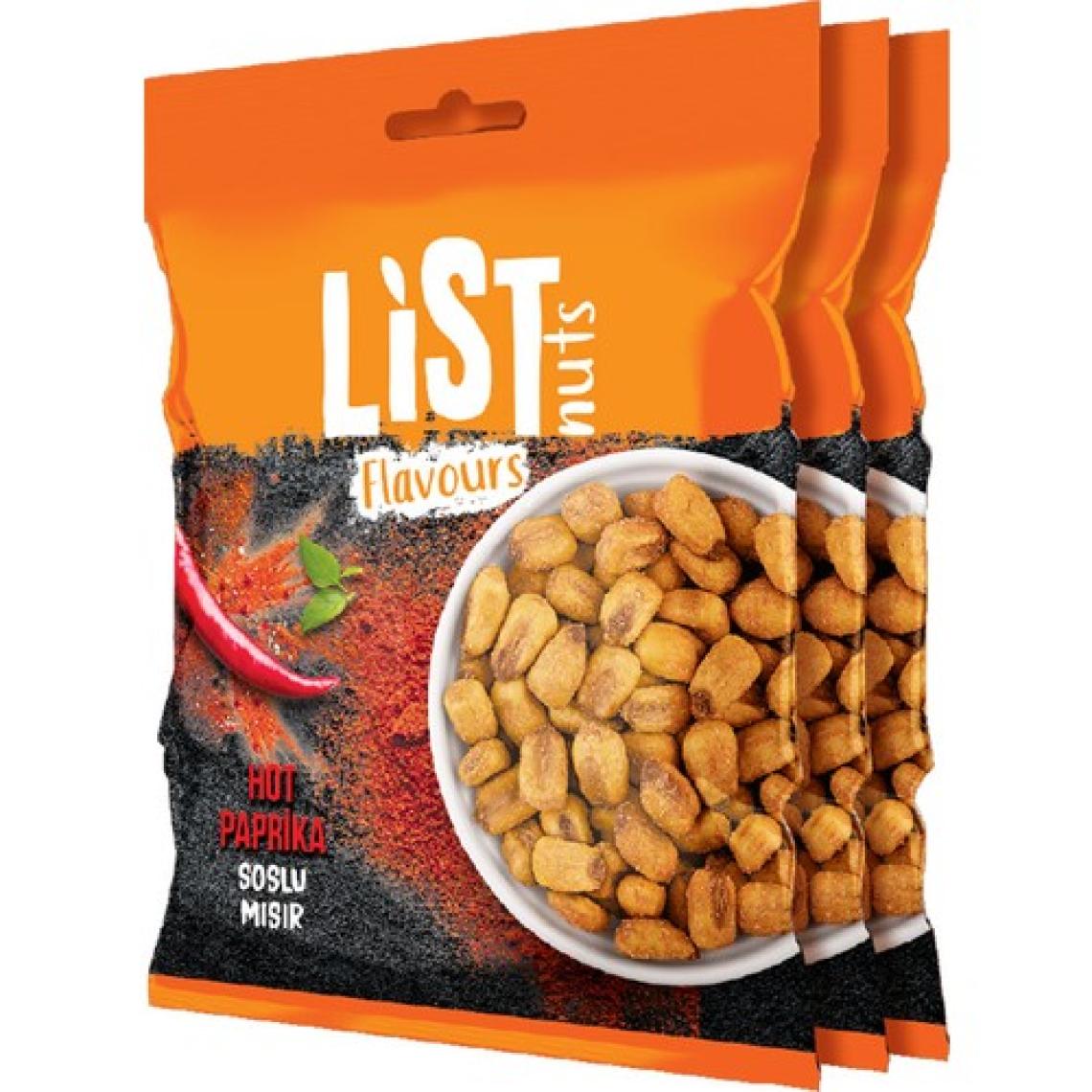List Flavours Hot Paprika Soslu Mısır 3 x 75 G