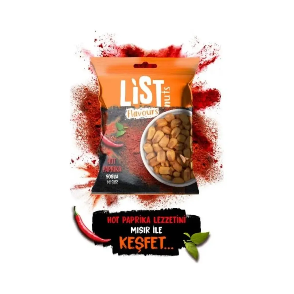 List Flavours Hot Paprika Soslu Mısır 7 x 75 gr
