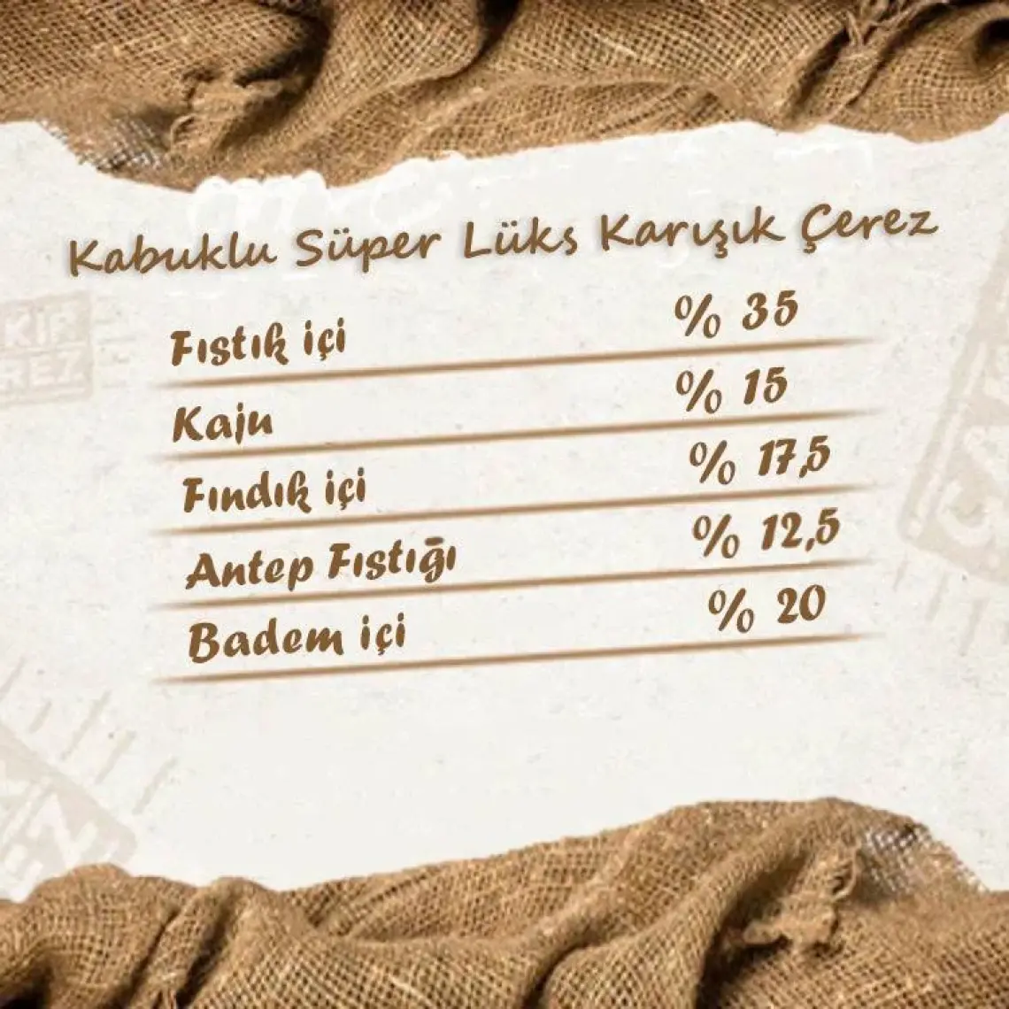 Çakır Çerez Süper Lüks Karışık  1 KG