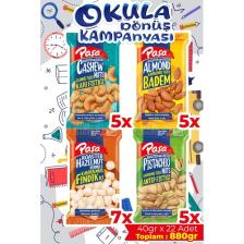 Paşa Kuruyemiş Karışık Kuruyemiş 40 gr x 22 Adet (880 gr)