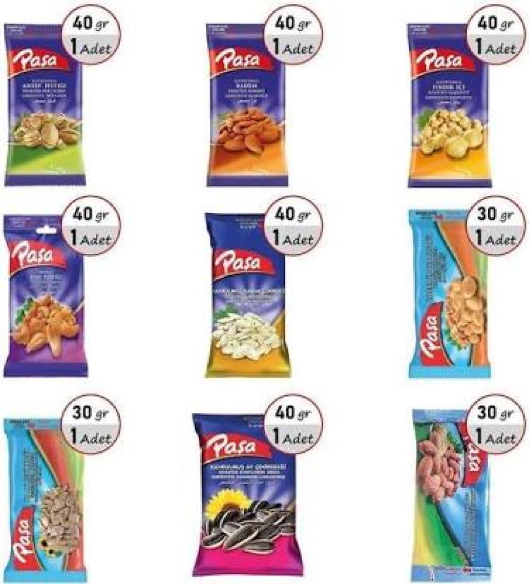 Paşa Kuruyemiş Lezzeti Keşfet 330 gr - 9 Paket