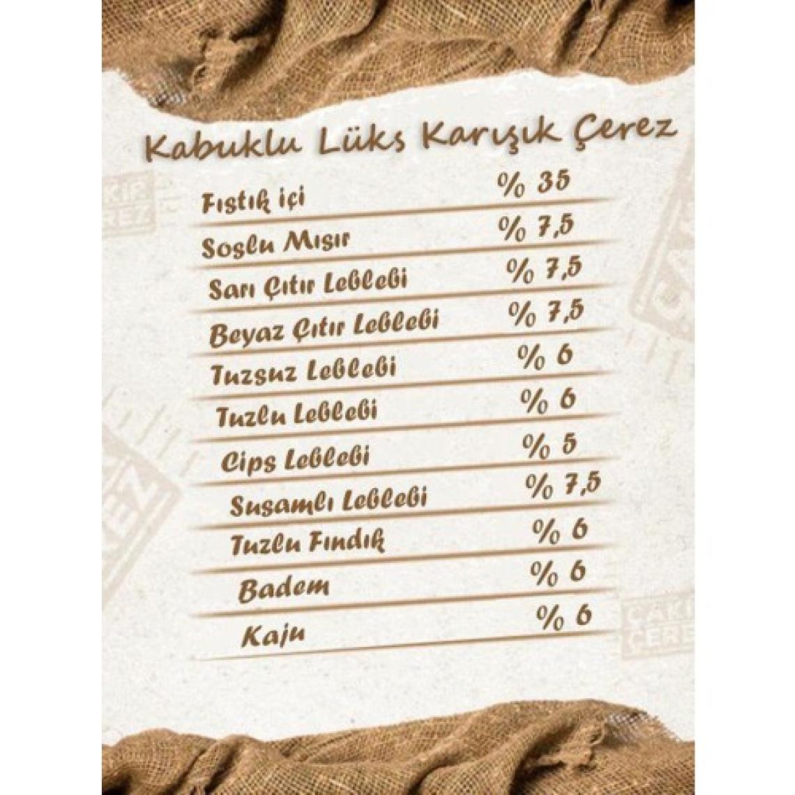 Çakır Çerez Lüks Karışık Kuruyemiş 1 KG
