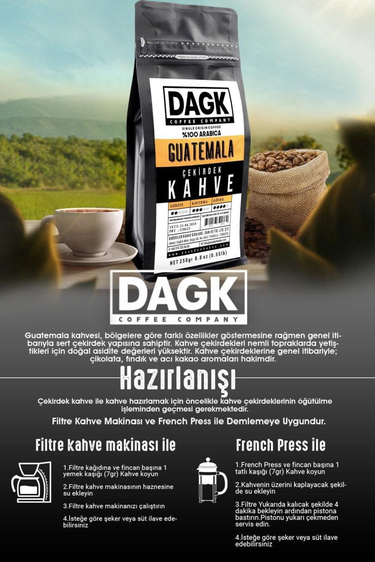 Guatemala Çekirdek Kahve 250gr