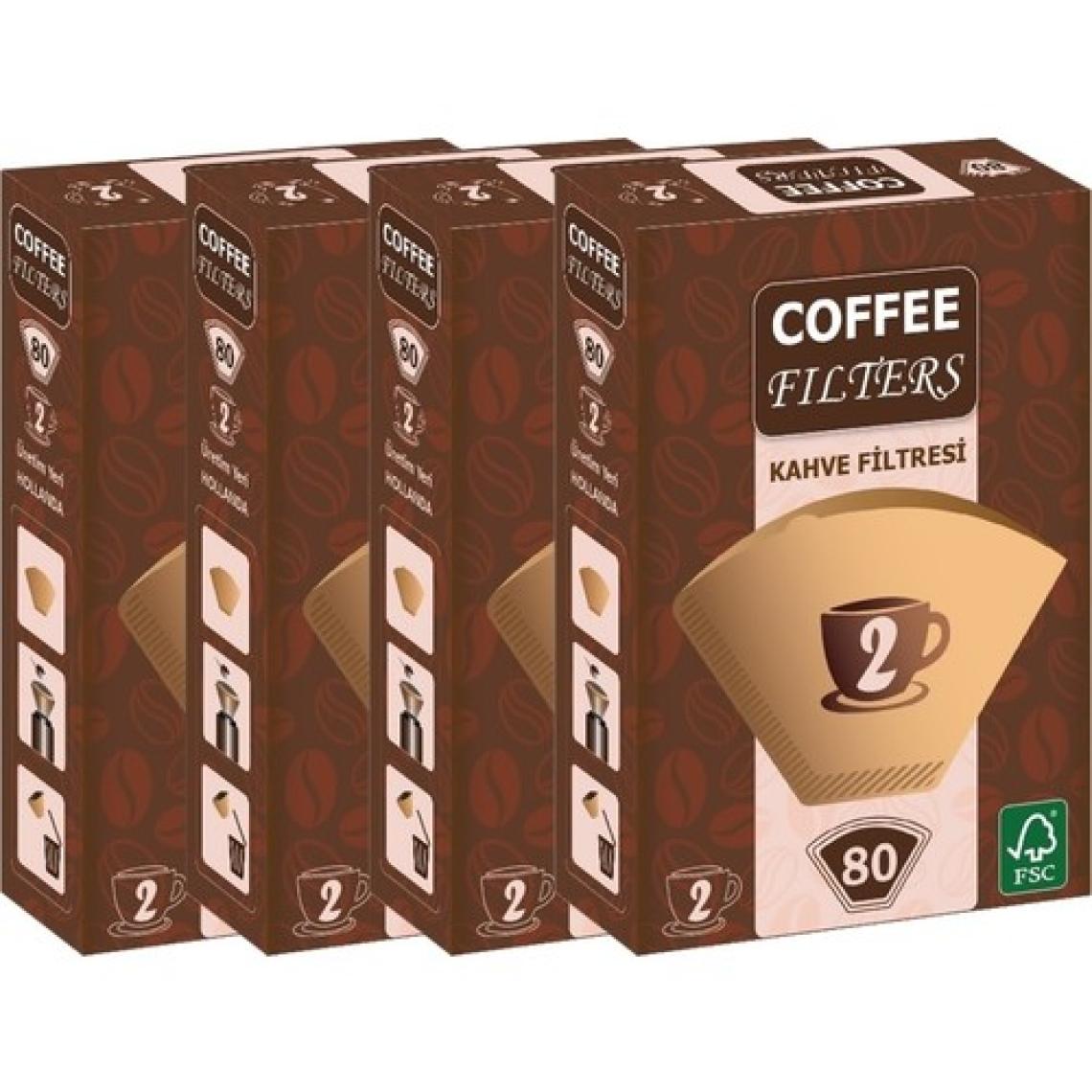 Coffee Filters Filtre Kahve Kağıdı No:2 80'li @ 4 Paket