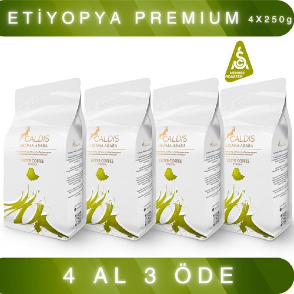 Caldis®  Aroma Ababa™ 250 gr 4'lü Set Etiyopya Yöresel Çekirdek Filtre Kahve