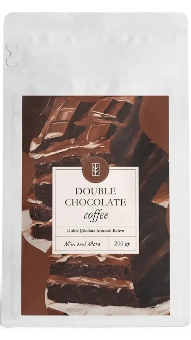 Mim and More Double Chocolate Coffee - Duble Çikolata Aromalı Kahve Filtre Kahve, 200 Gr