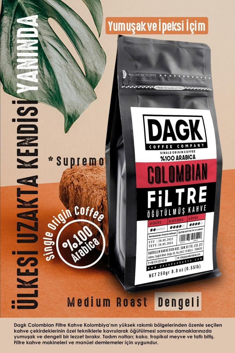 Filtre Kahve Colombian 250gr Öğütülmüş