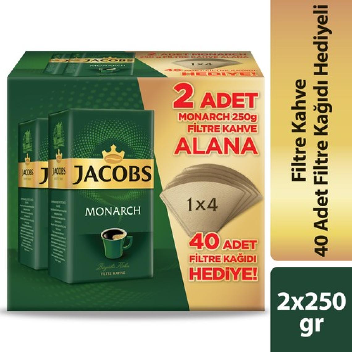 Jacobs Filtre Kahve 250 gr X 2 + 40 Adet Filtre Kağıdı Hediyeli