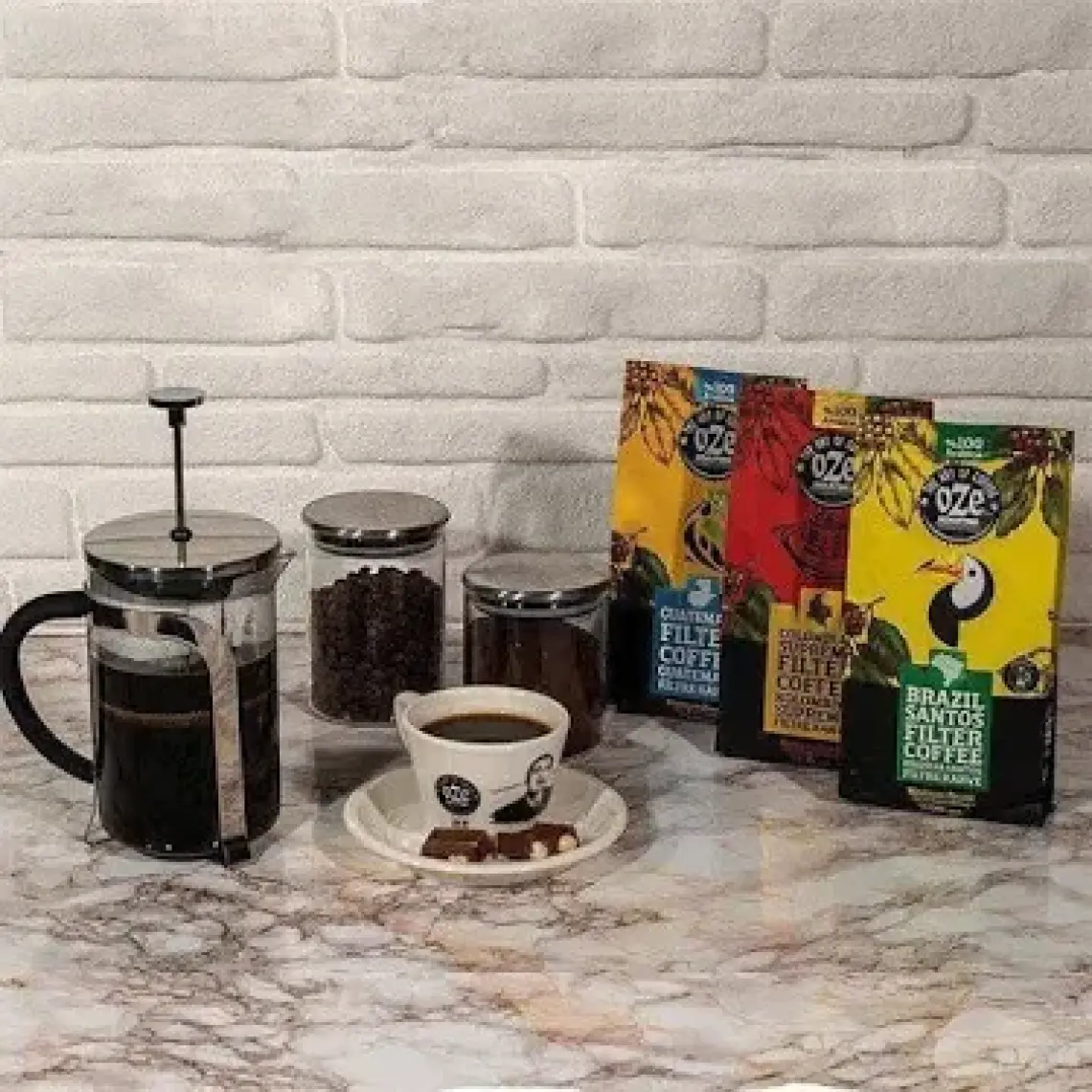 Oze Latin Amerika Filtre Kahve Seti Guatemala, Colombian, Brazil 3'lü 250 gr