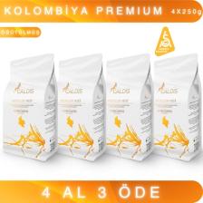 Caldis®  Medellin Mist™  250 gr 4'lü Set Kolombiya Yöresel Öğütülmüş Filtre Kahve