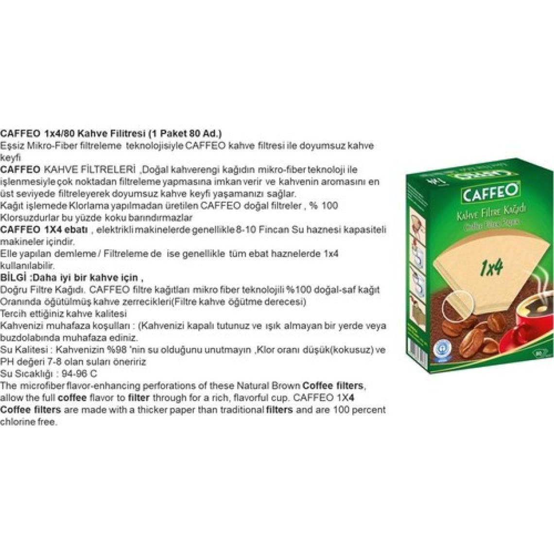 Caffeo Kahve Filtresi 80 Adet