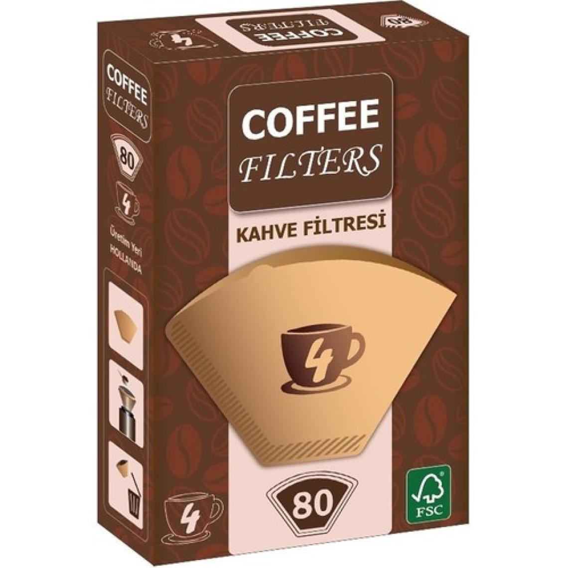 Filtre Kahve Kağıdı 4 Numara 80 Adetli 1 Paket