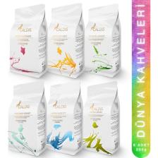 Caldis® Carnevale™ 6'lı Yöresel Kahve Set 250 gr Çekirdek Filtre Kahve