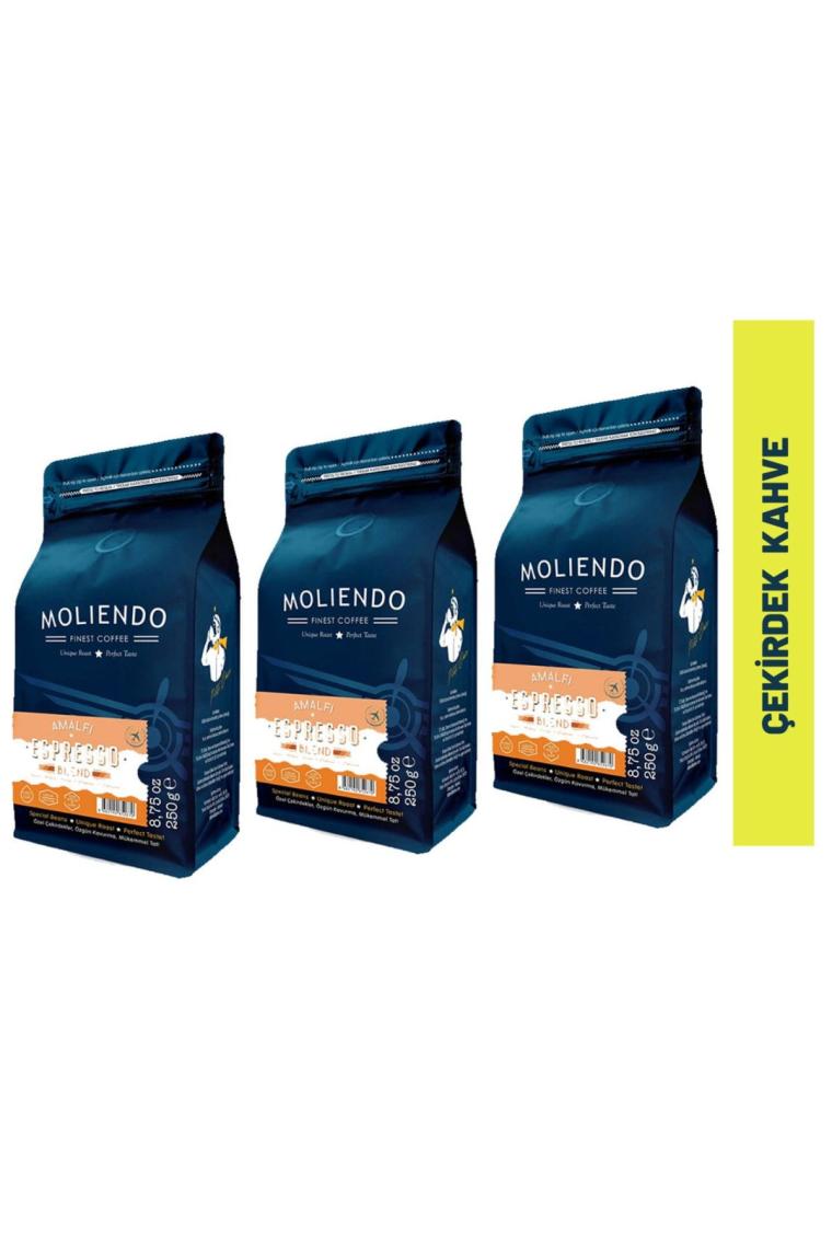 Amalfi Espresso Blend Kahve Avantaj Paketi (ÇEKİRDEK KAHVE) 3*250 G