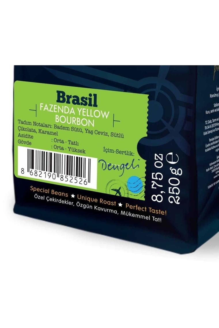 Moliendo Brasil Fazenda Yellow Bourbon Çekirdek Kahve 250 gr