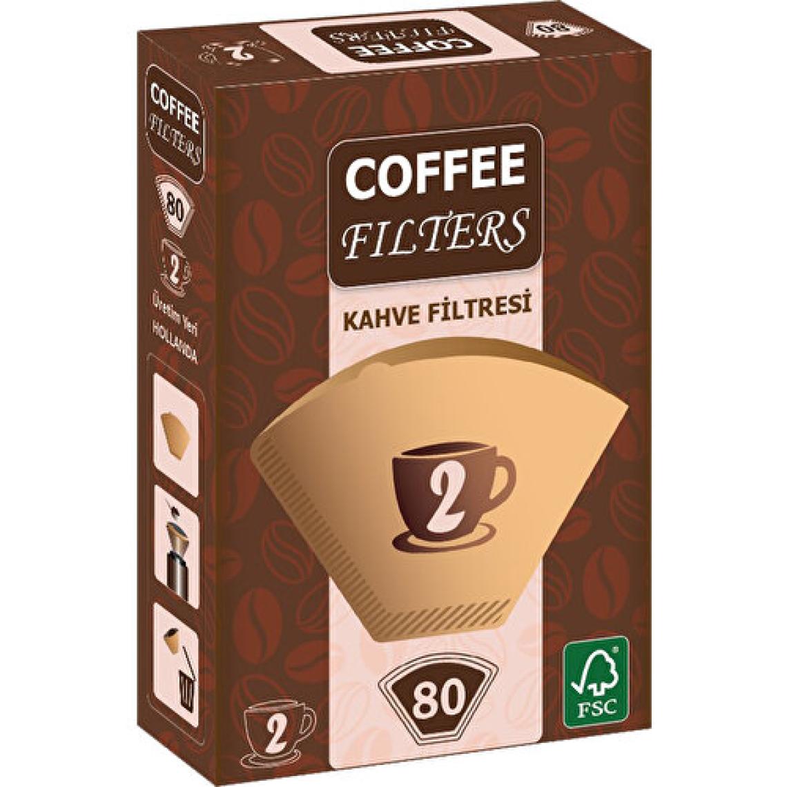 Coffee Filters Filtre Kahve Kağıdı No:2 80'li Paket