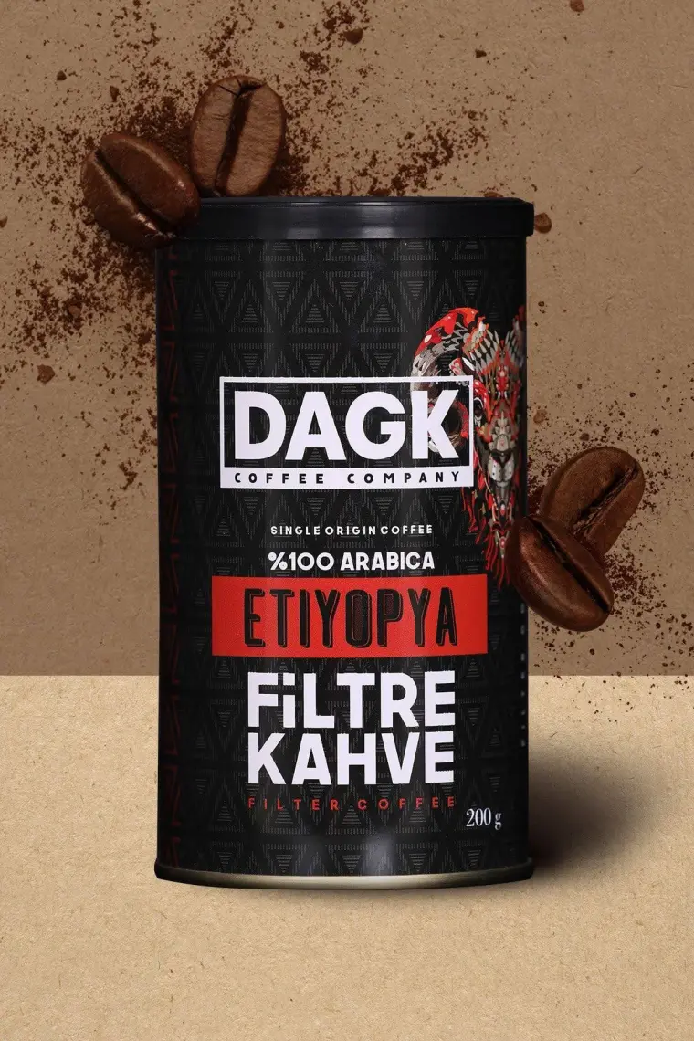 Dagk Etiyopya Filtre Kahve 200 gr Teneke (Öğütülmüş)