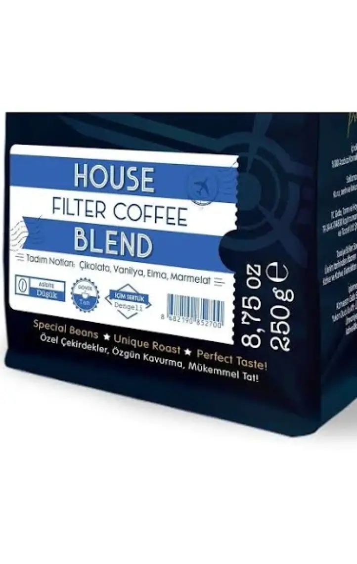 House Blend Filtre Kahve Avantaj Paketi (Öğütülmüş Filtre Kahve)  3*250 g