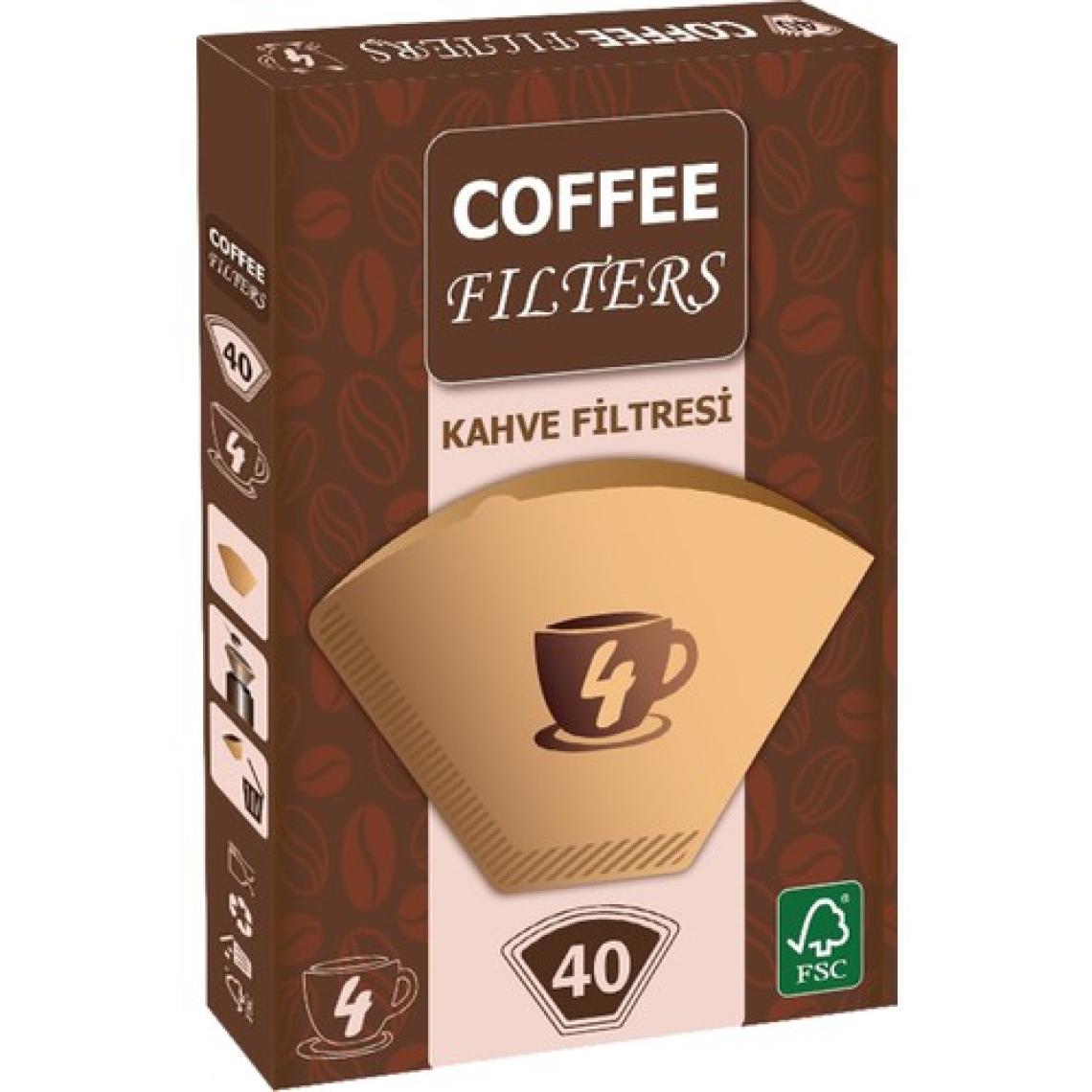 Coffee Kahve Filtresi 1x4 40lı
