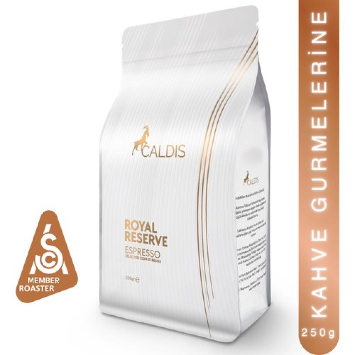 Caldis®  Royal Reserve™ 250 gr Espresso '%100 Arabica Çekirdek Kahve