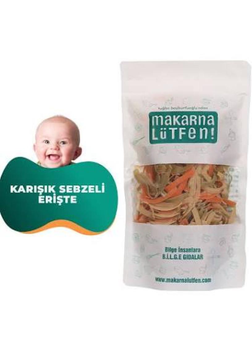 Makarna Lütfen Karışık Sebzeli Erişte (+8 Ay-200 gram)