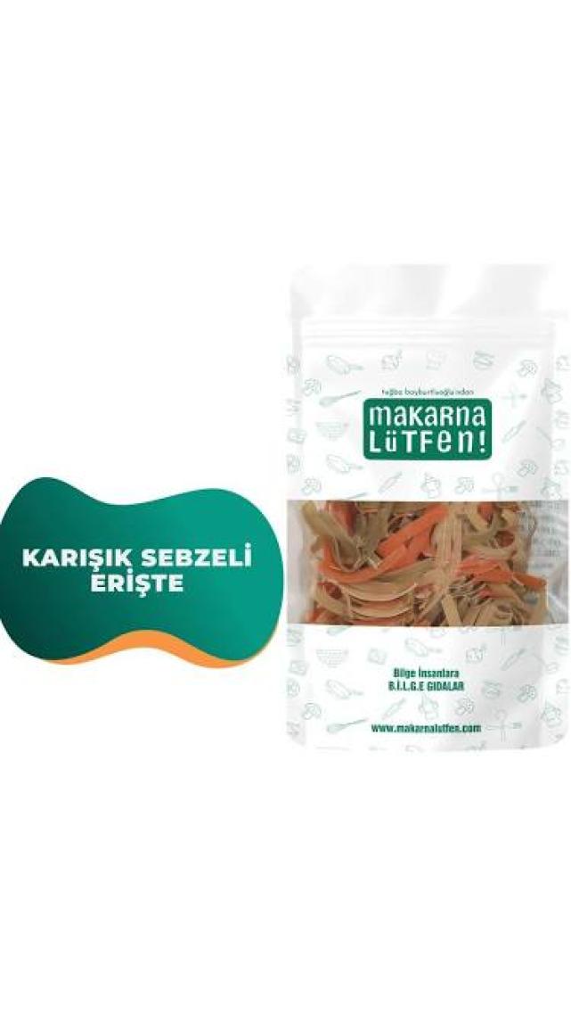 Makarna Lütfen Karışık Sebzeli Erişte (+8 Ay-200 gram)