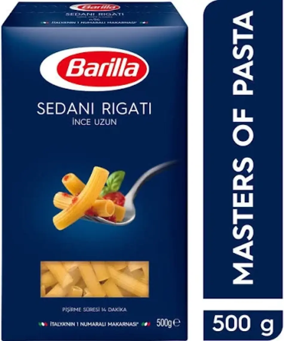 Barilla İnce Uzun/ Sedani Rigati Sade Makarna 500 Gr