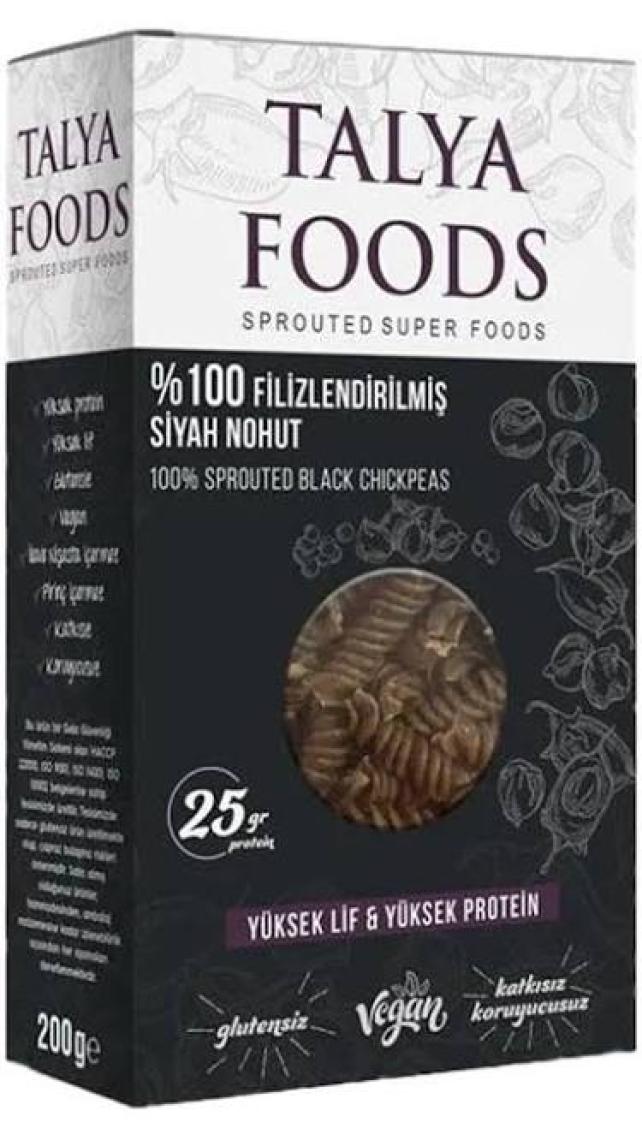 Talya Foods Filizlendirilmiş Siyah Nohut Makarnası 200  gr