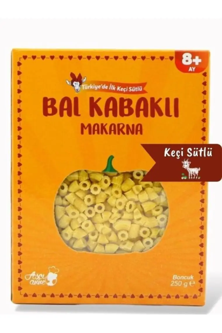 Aşçı Anne Bal Kabaklı Keçi Sütlü Boncuk Makarna 8+ Ay 250 gr
