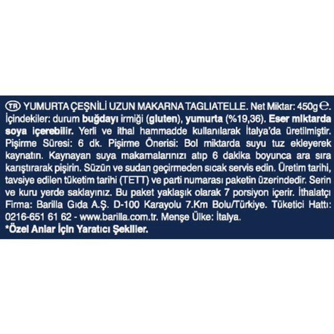 Barilla Tagliatelle Makarna 450 gr