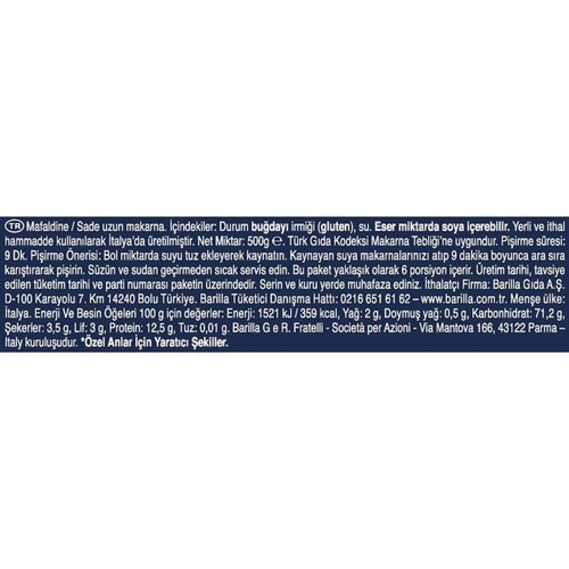 Barilla Mafaldine Makarna 500 gr