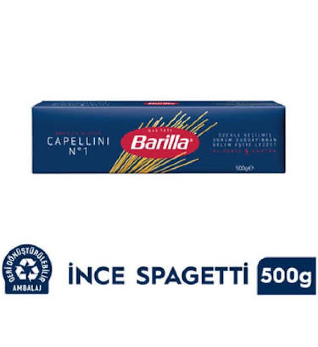 Barilla İnce Spagetti/ Capellini Sade Makarna 500 gr