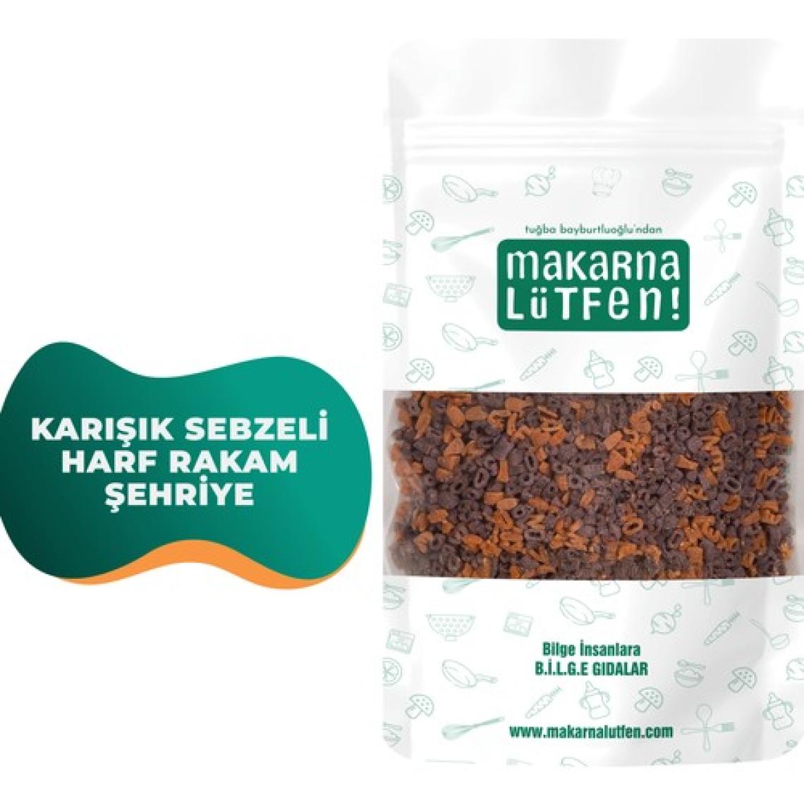 Makarna Lütfen Karışık Sebzeli Harf Rakam Şehriye (%35 Sebzeli-250 g)