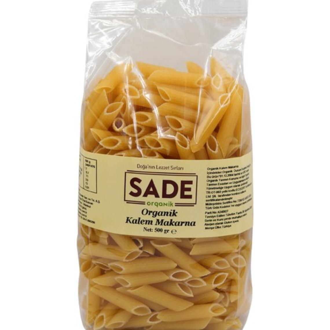 Sade Organik Kalem Makarna 500 Gr