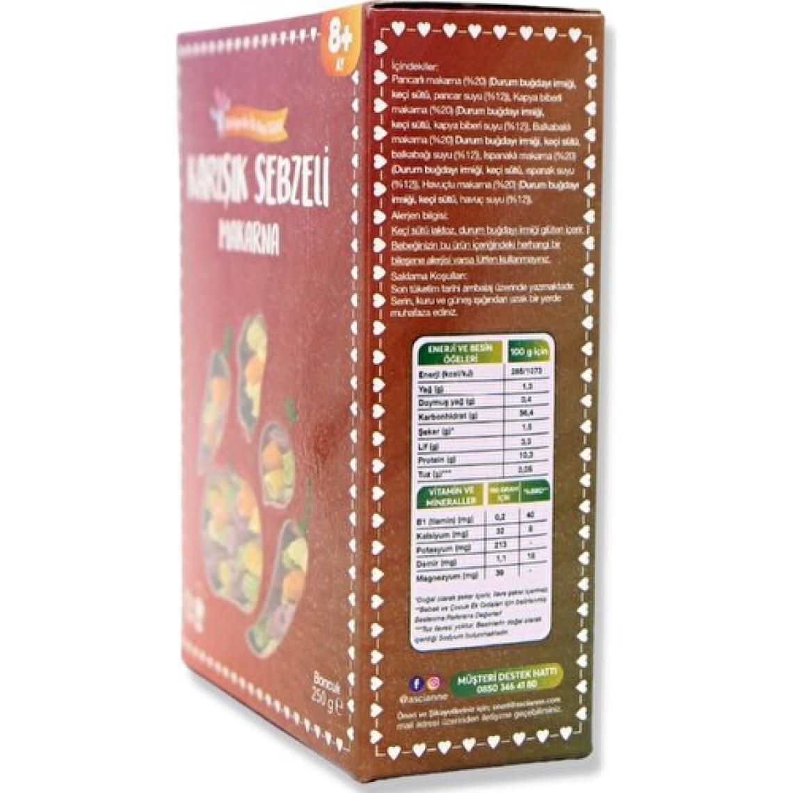Aşçı Anne Karışık Sebzeli Makarna Boncuk 250 gr