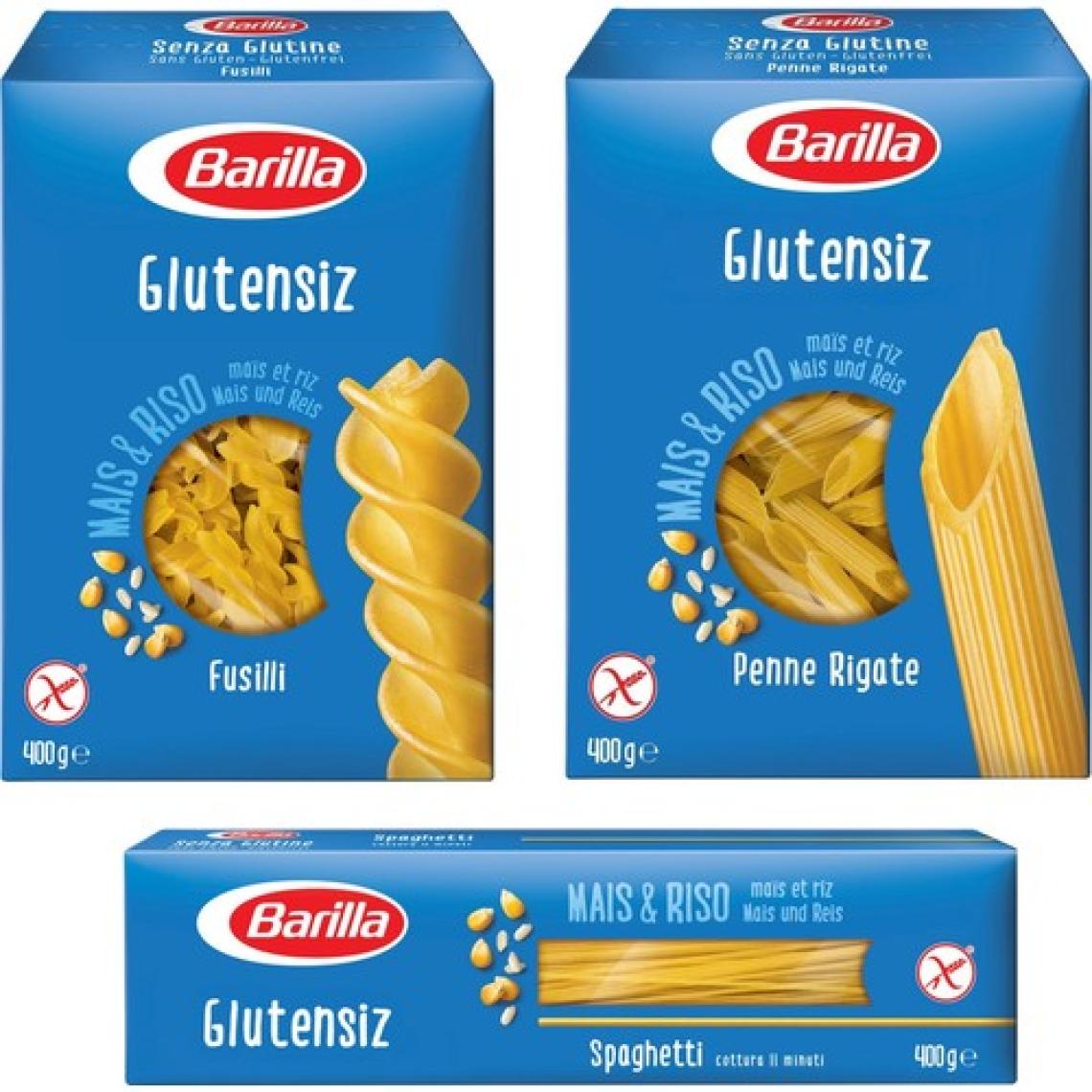 Barilla Glutensiz Makarna 3 Lü Set Penne, Fusulli ve Spagetti 400 gr